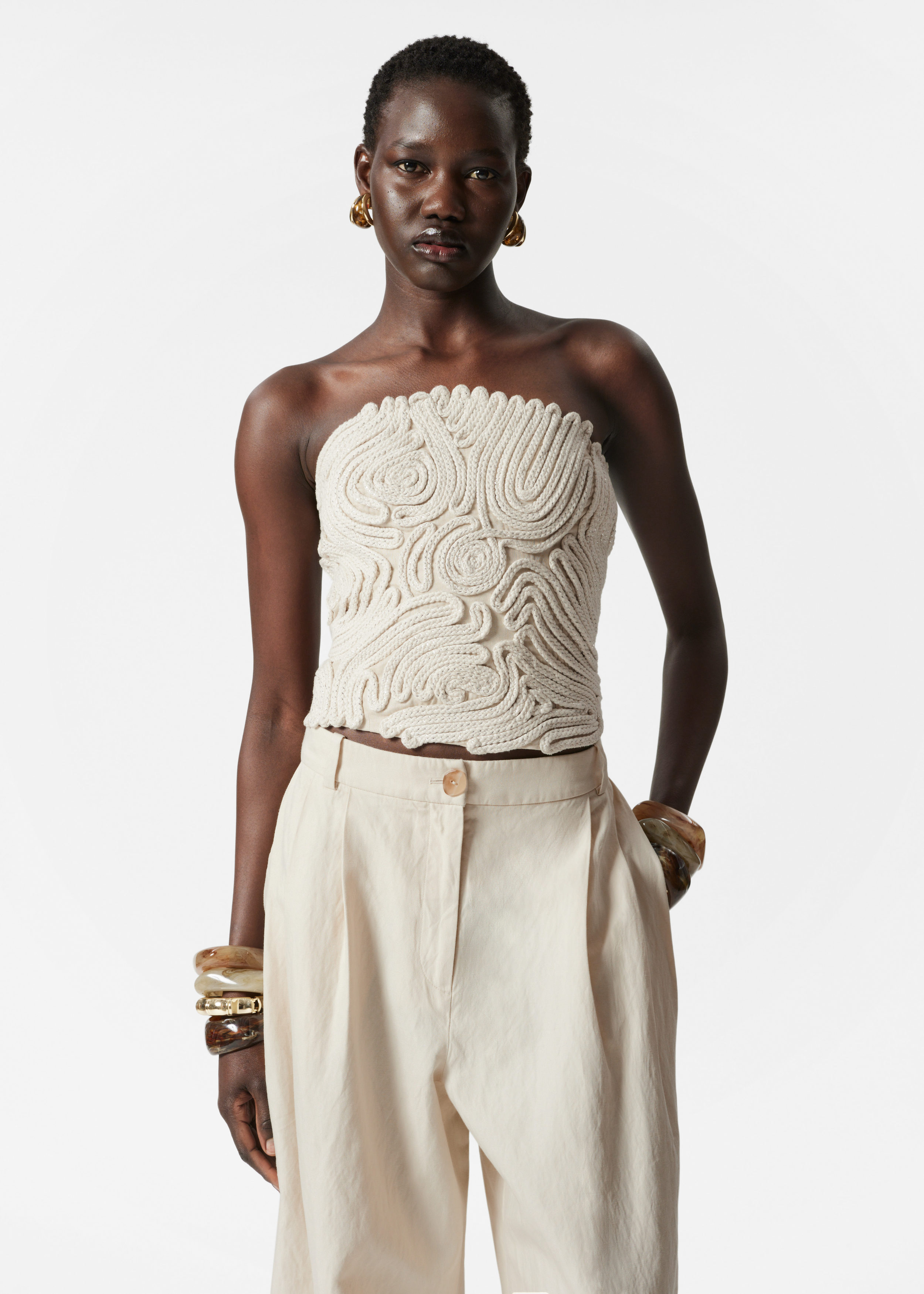 Sculptural Bandeau Top