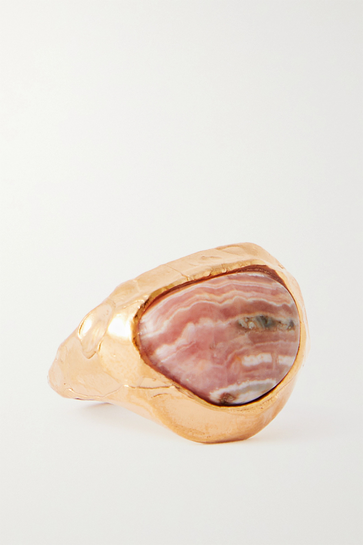 + Net Sustain the Skies Ablaze Recycled Gold Vermeil Rhodochrosite Ring