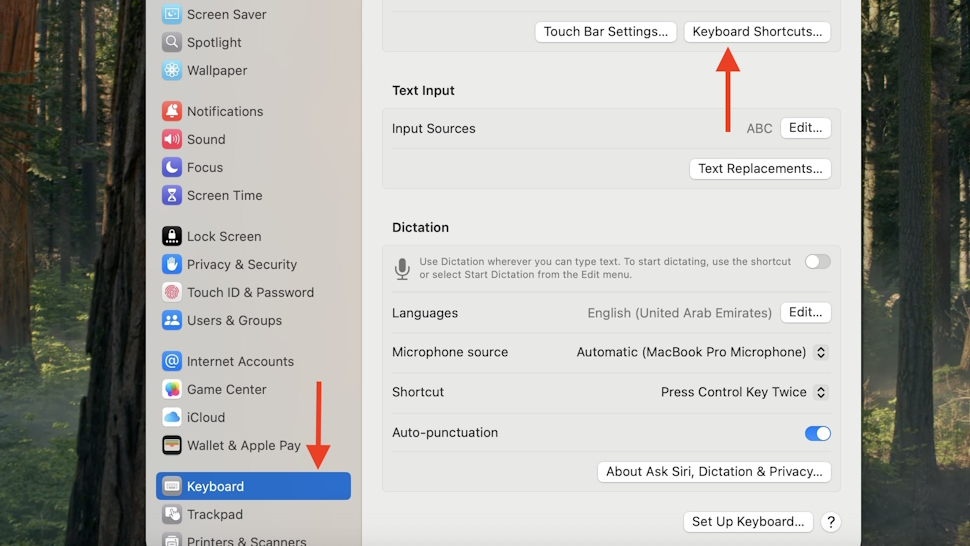 How to open Keyboard Shortcuts on macOS