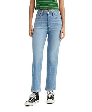 Levi's Damen Ribcage Straight Ankle Jeans, Indigo Medium Wear, 27