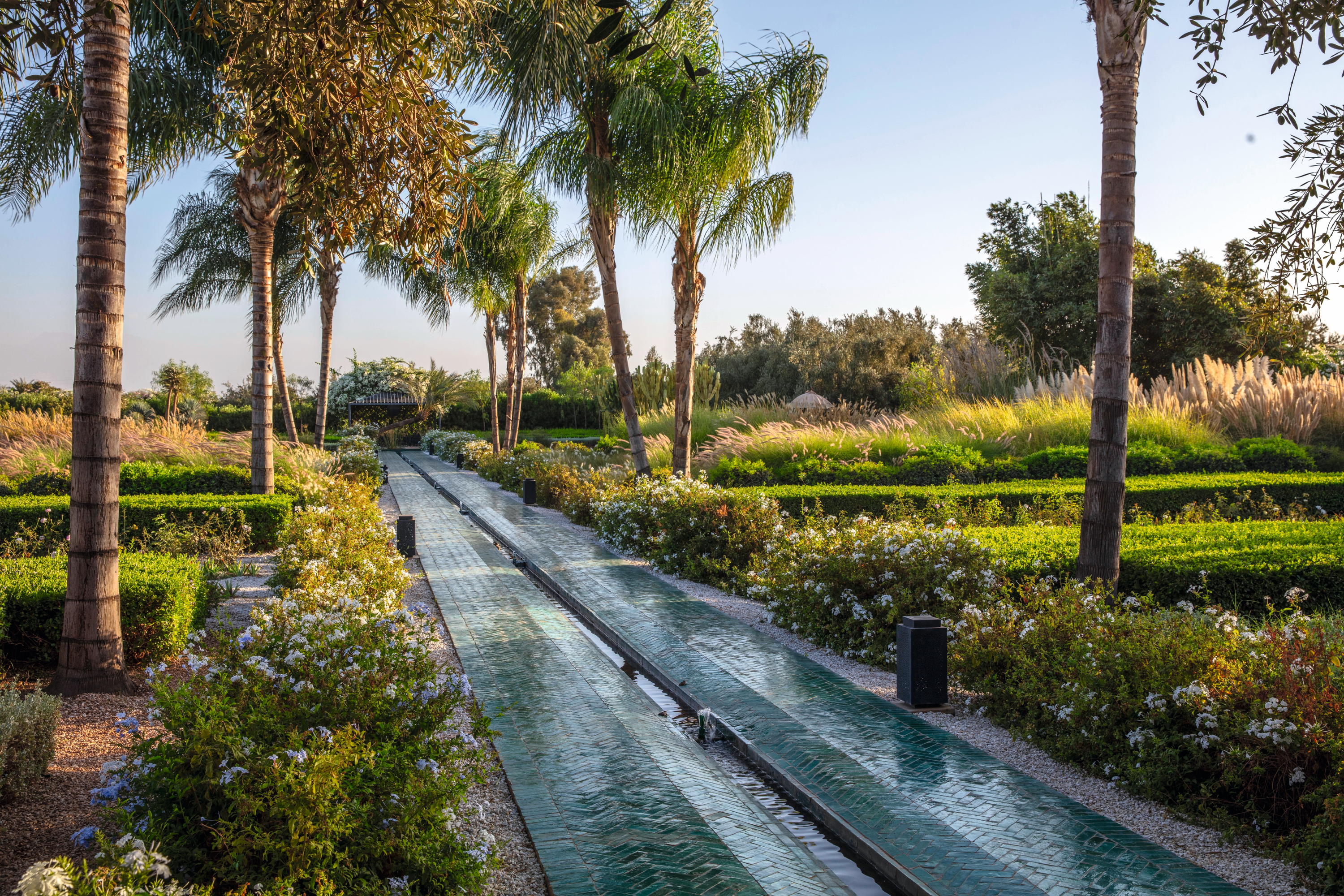 The gardens of Riad Nouria near Marrakech, Morocco.