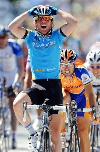 A massive result for Team Columbia and even Cavendish himself can't quite believe it.