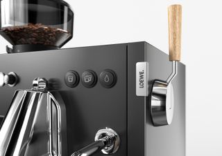 Detail of the Loewe aura.pure coffee machine