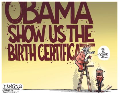 Obama cartoon U.S. Birther GOP Ted Cruz Canada