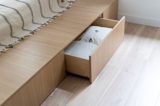 An under-bed storage drawer