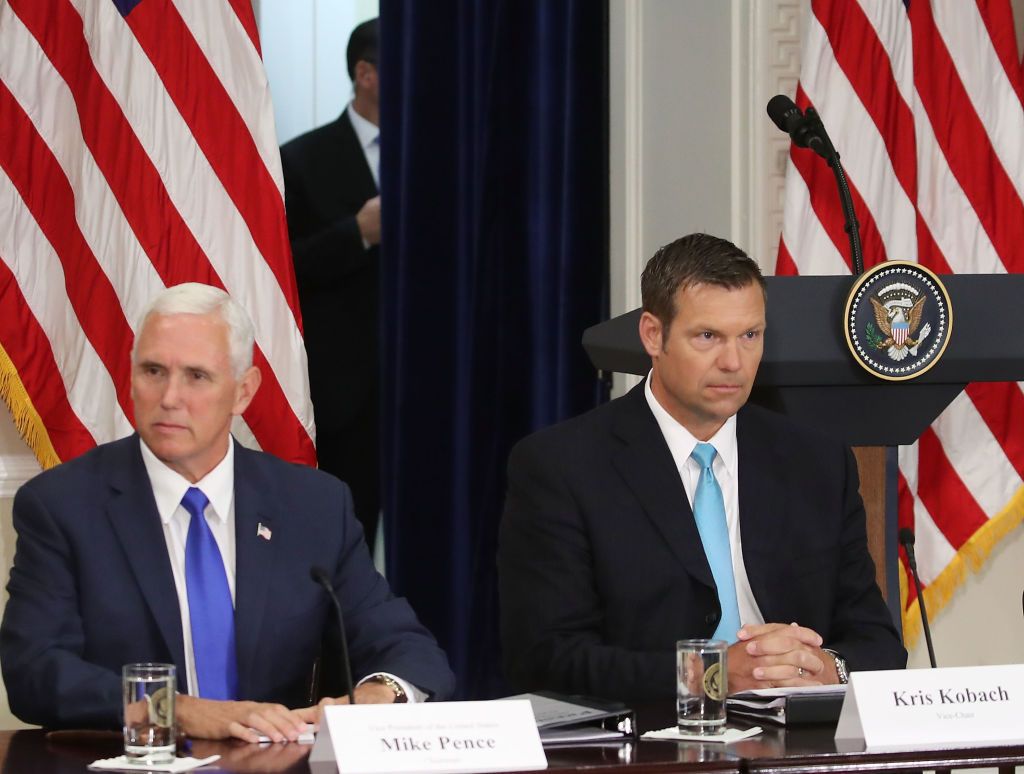 Mike Pence and Kris Kobach