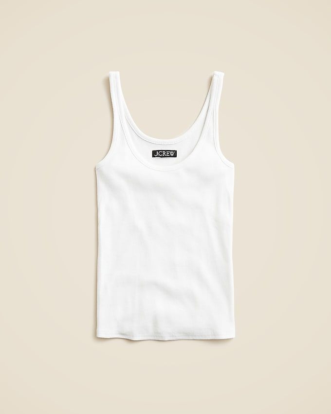 New Fine Rib Scoopneck Tank Top