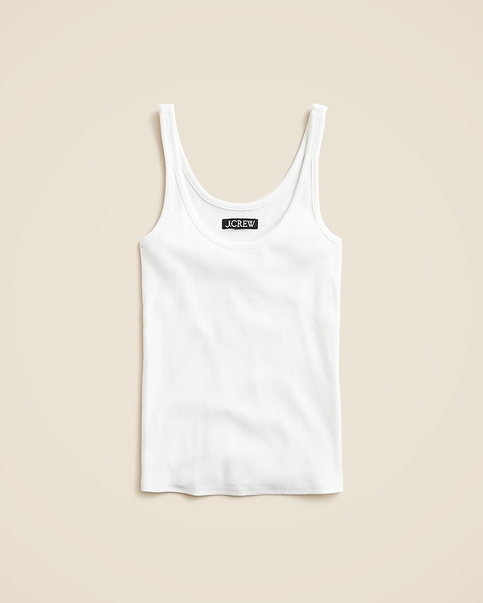 New Fine Rib Scoopneck Tank Top