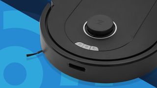 Roborock Q5 Pro+ robovac on blue background