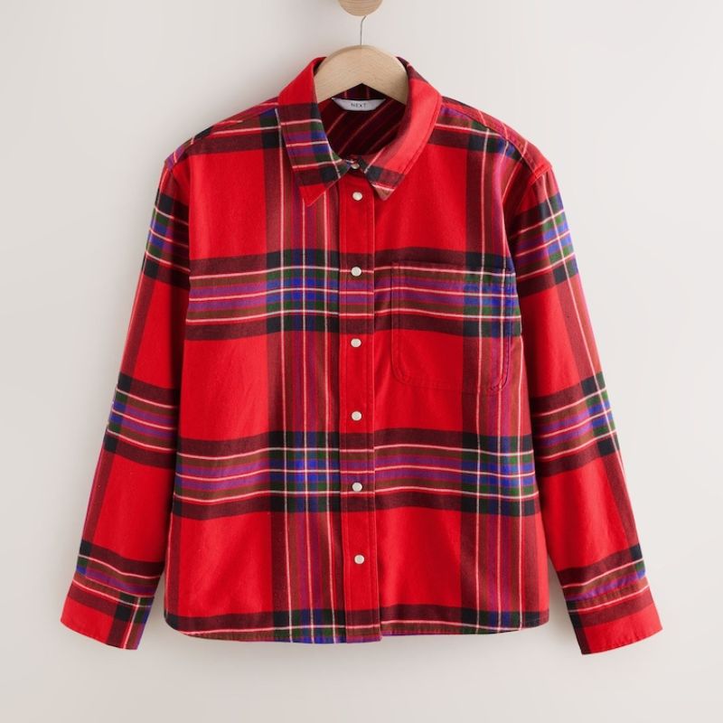 Next , Red &amp;amp; Blue Check Long Sleeve Shirt