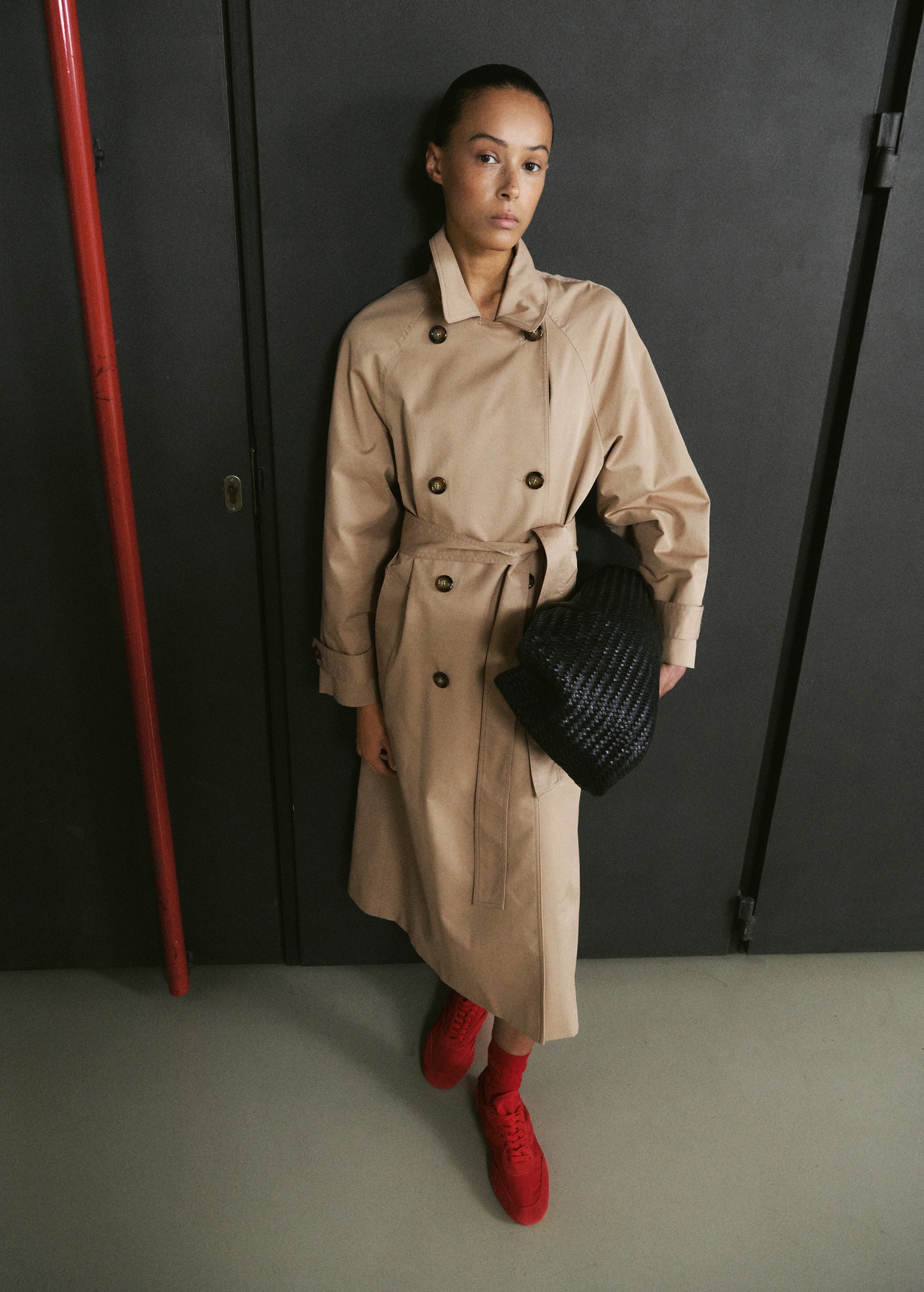 Long Double-Breasted Trench Coat - Women | Mango United Kingdom