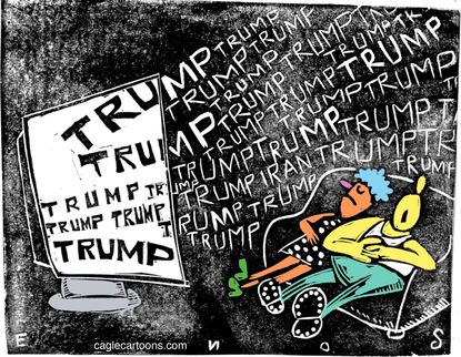 Political cartoon U.S. Donald Trump Media