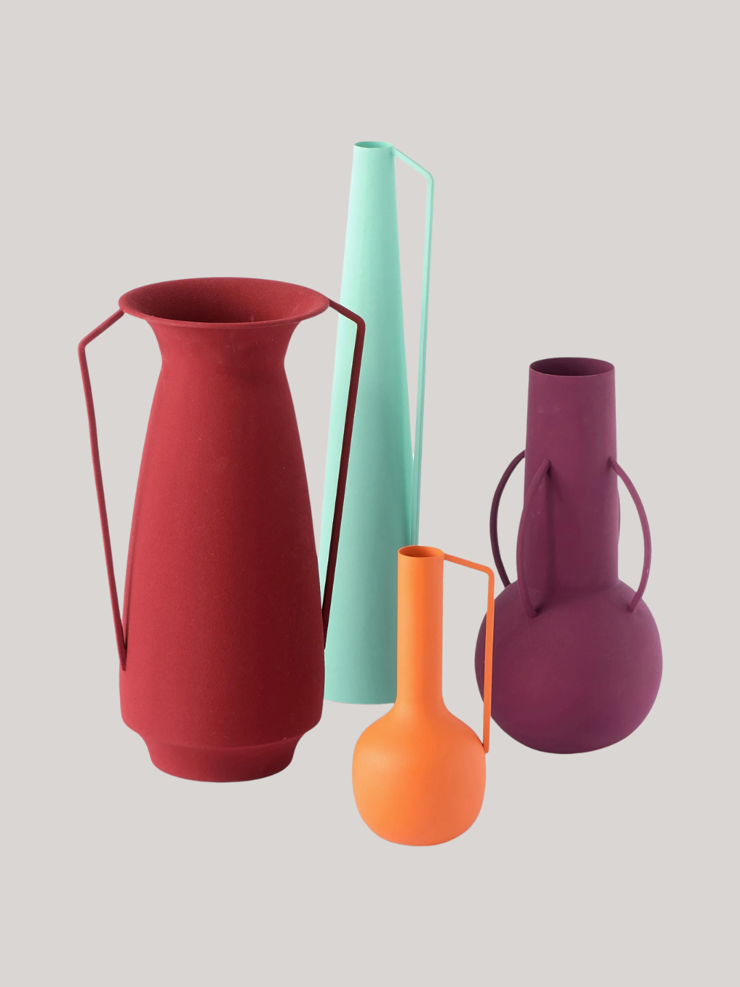 A set of colorful decorative vases from Polspotten