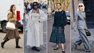 women wearing flats, a spring 2024 street style trend