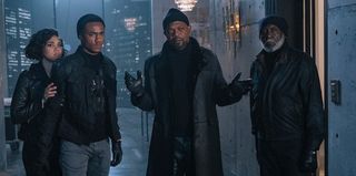 Shaft 2019, alexandra shipp, Richard Roundtree, Samuel L. Jackson and Jessie T. Usher