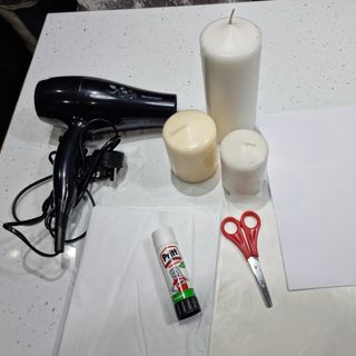 Christmas candle DIY project photo printing