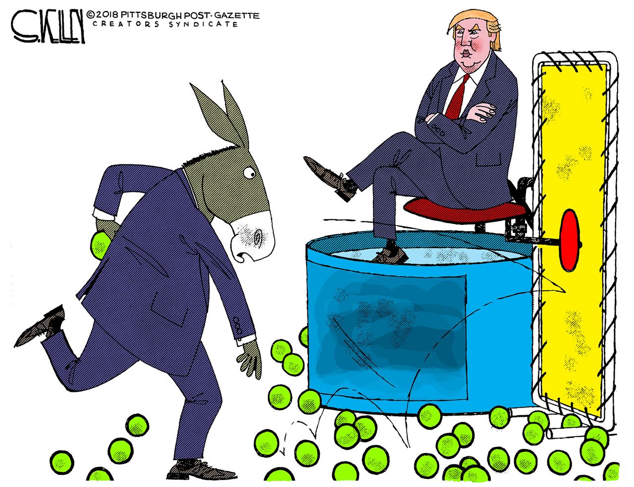 Political cartoon U.S. Trump democrats&amp;amp;nbsp;