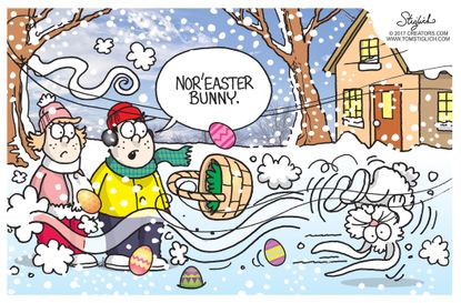 Editorial Cartoon U.S. Easter snow storm Winter Spring