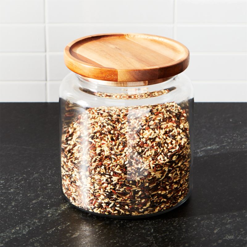 Montana 96-Oz. Large Glass Jar With Acacia Lid