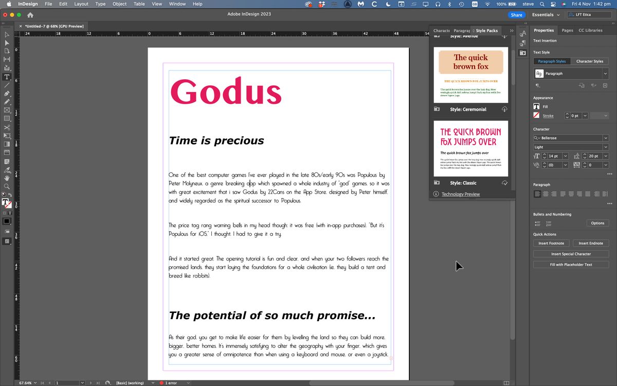 Adobe InDesign 2023 review TechRadar