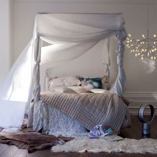 serene winter inspired bedroom
