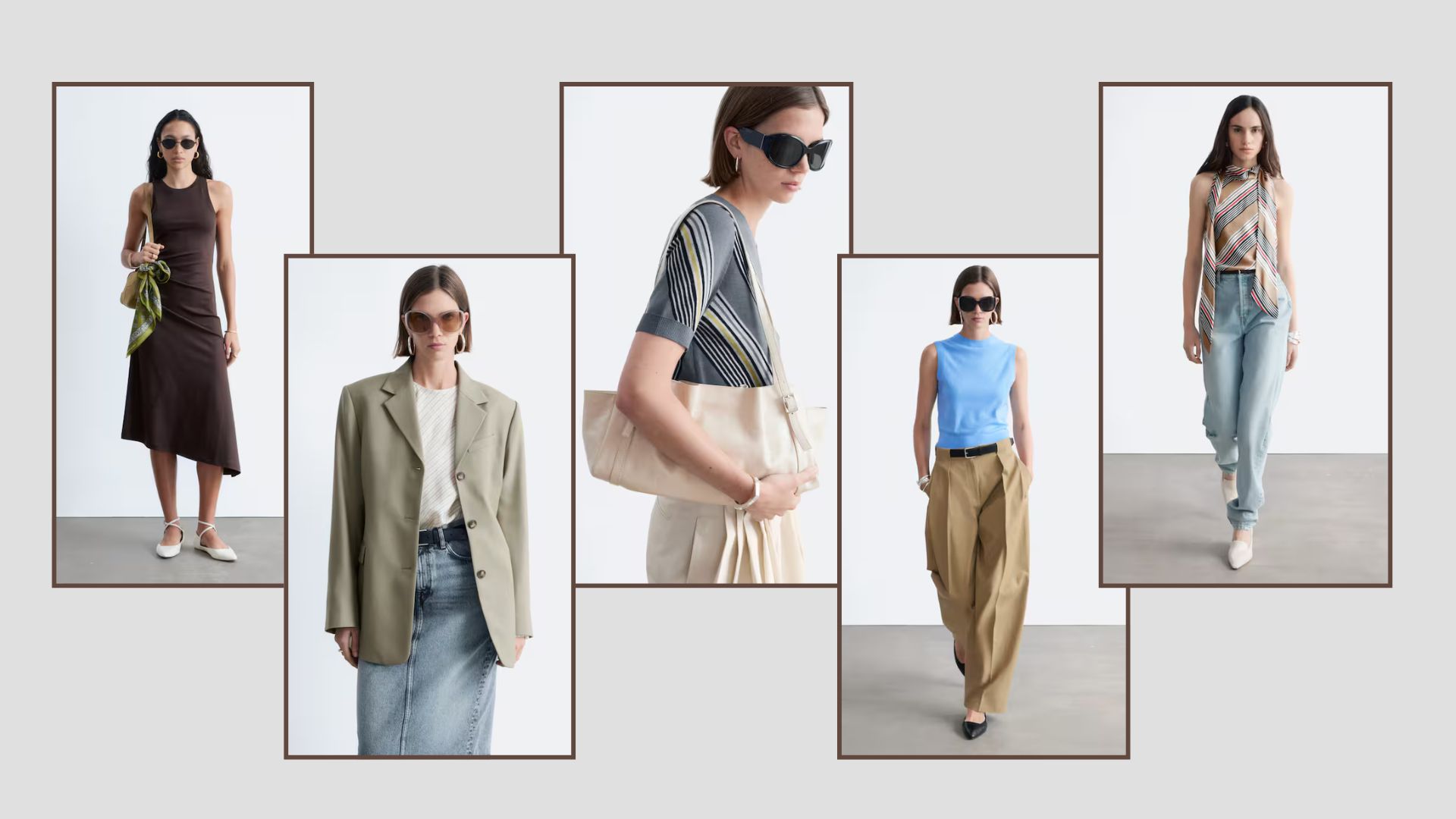 five models wearing clothes by &amp; other stories