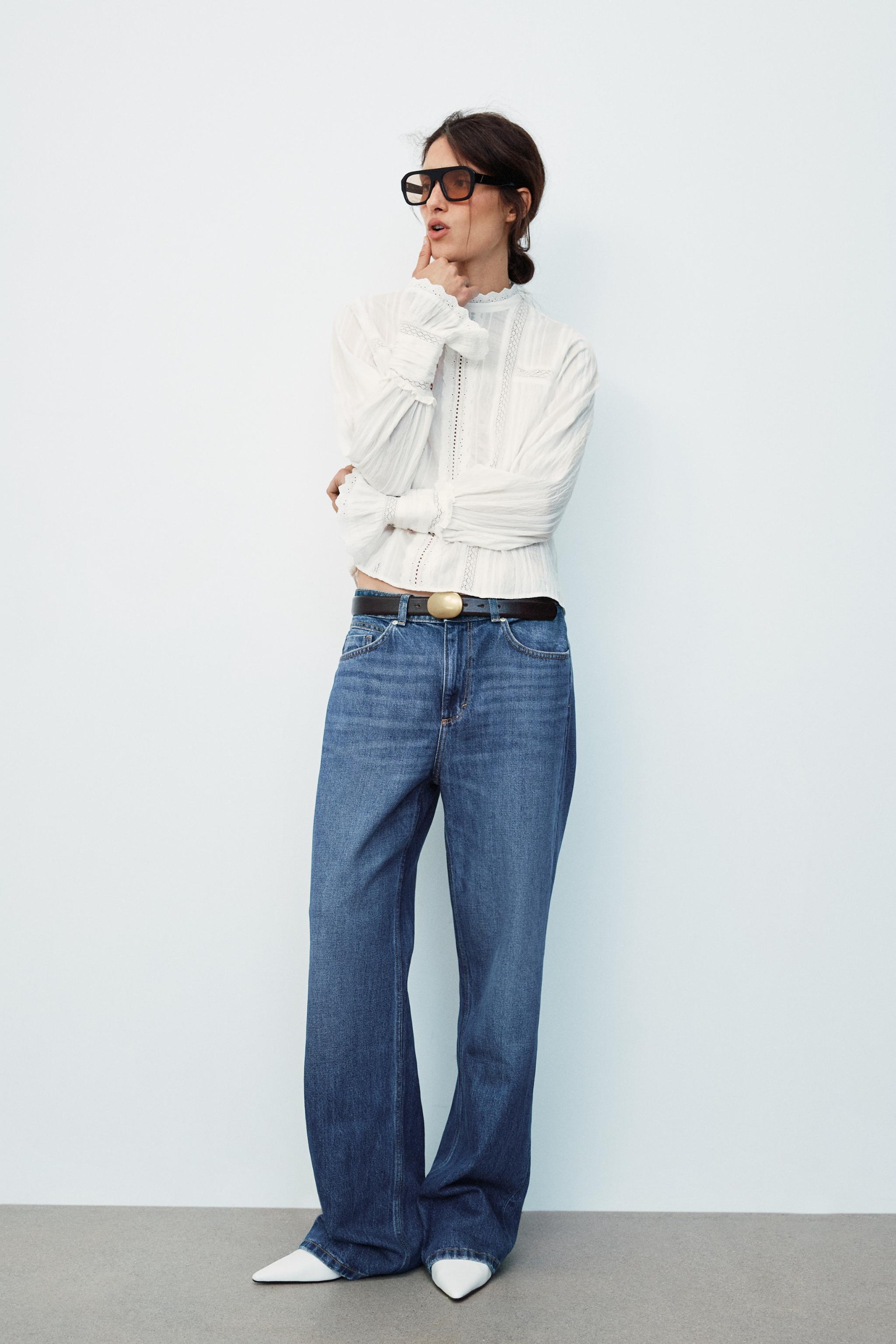 Romantic Embroidered Blouse - Ecru - Xs
