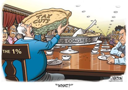 Political cartoon U.S. Thanksgiving GOP tax cuts