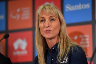 Women’s Tour Down Under race director Kimberley Conte at the 2020 pre-race press conference