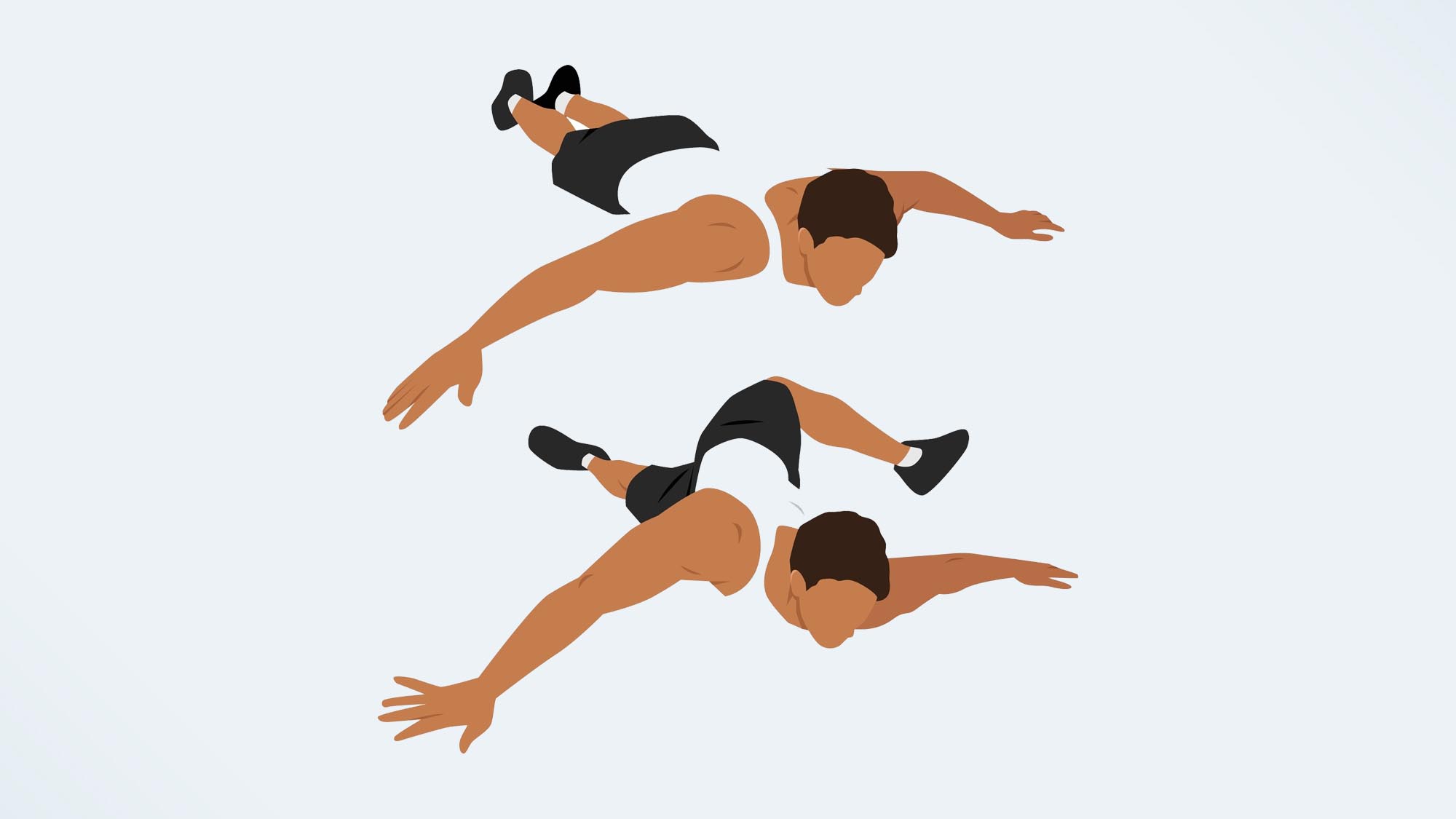 a man doing the scorpion stretch
