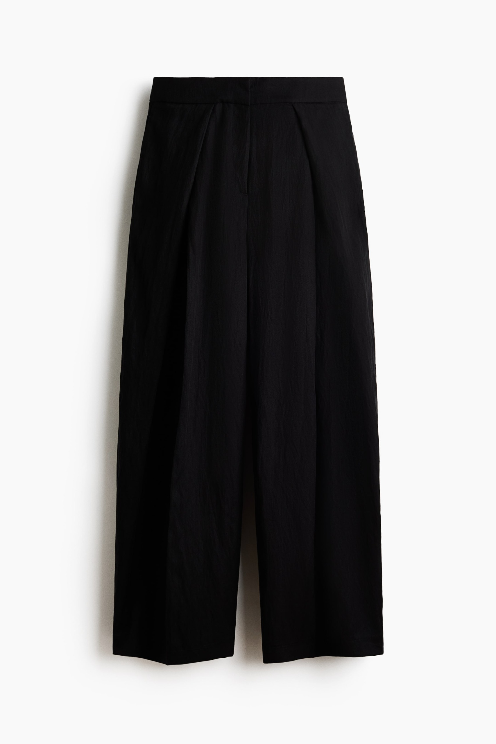 Crinkled Wrap-Detail Trousers