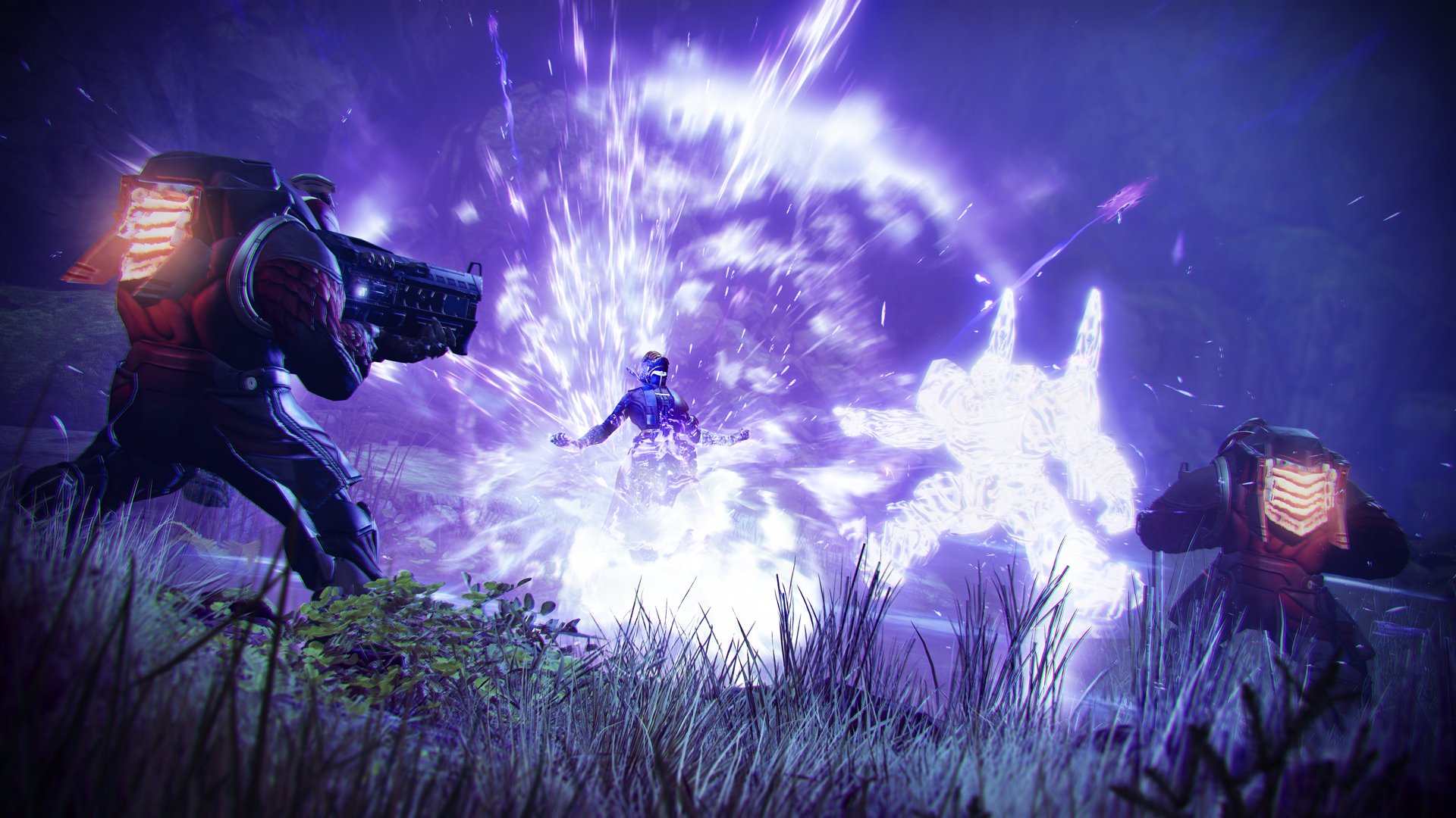 A Warlock, exploding.