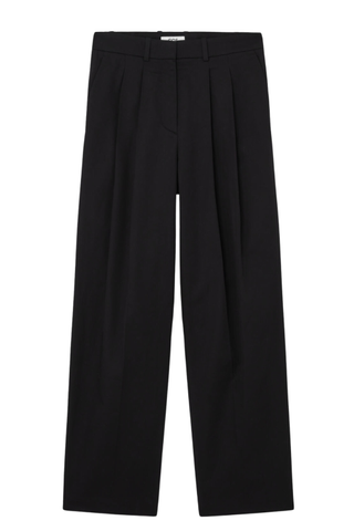 Relaxed Tailored Wide-Leg Trousers