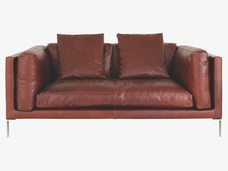 Newman Tan Leather Sofa