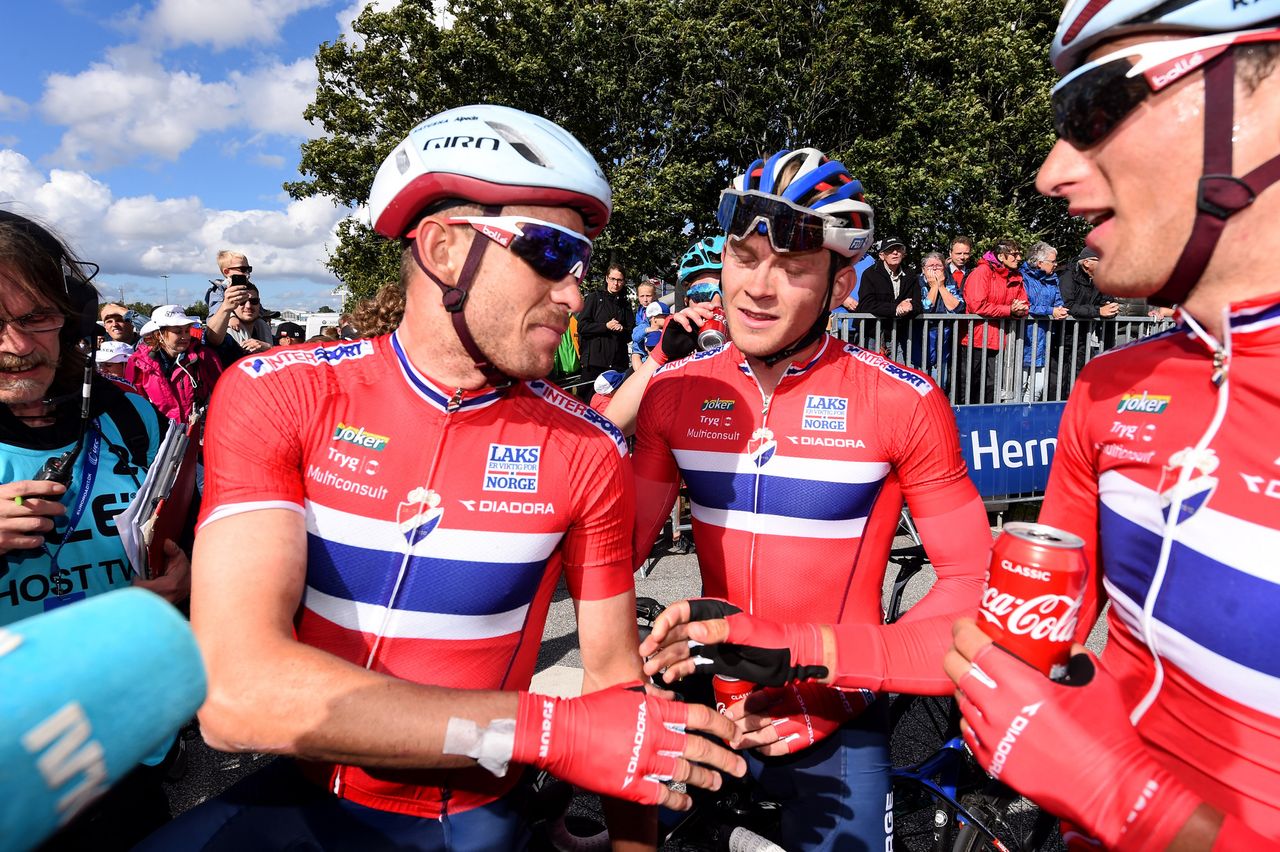 A happy winning Norway squad