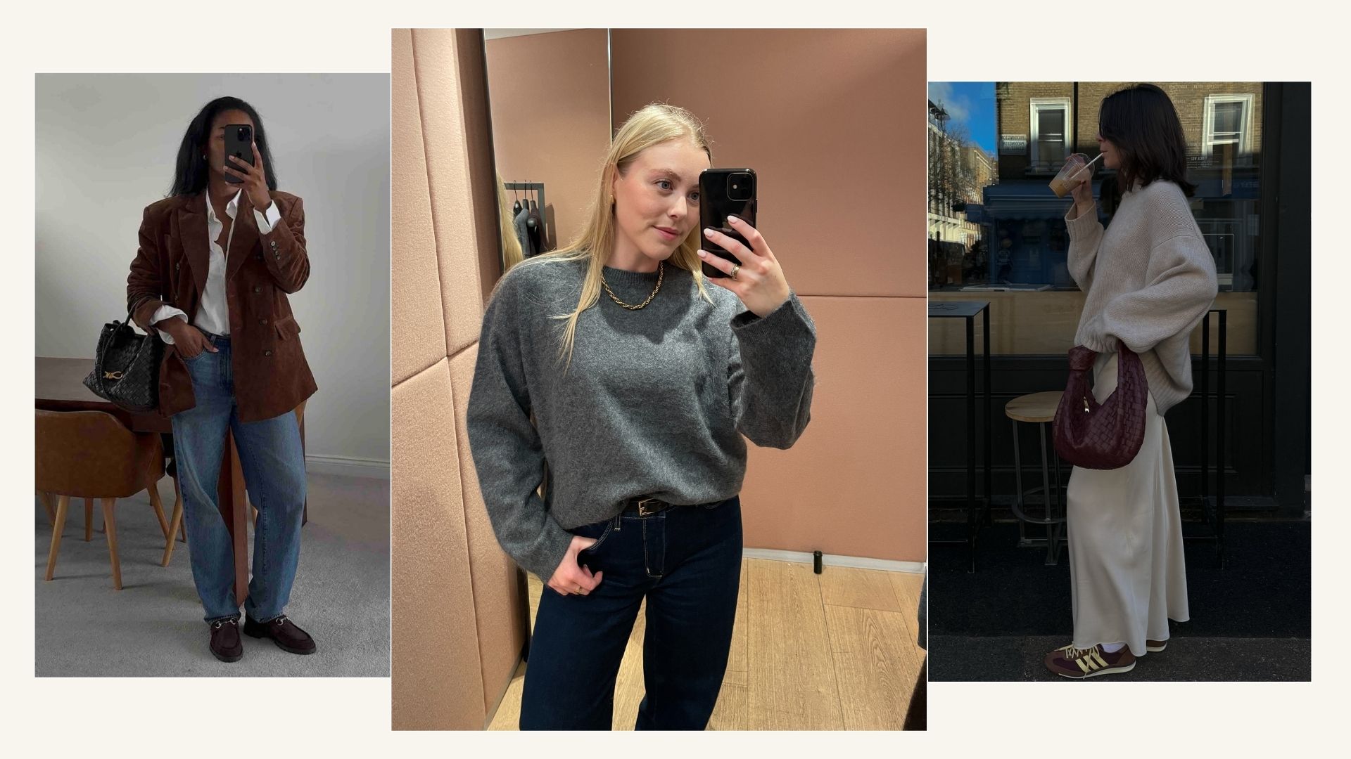 Influencers and editors wearing COS winter new-in.