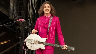 Henri Cash of Starcrawler performs on day 3 of Festival d'été de Québec on July 08, 2023 in Quebec City, Quebec.