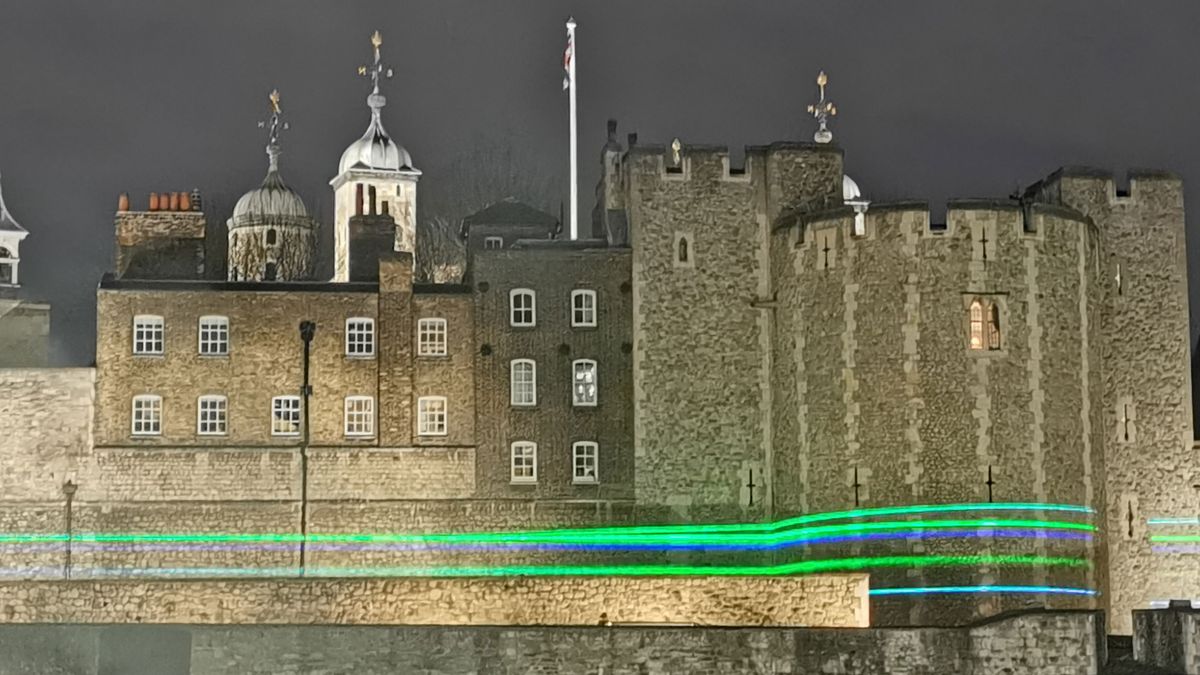 The Tower of London at night, thanks to night sight. Image credit: TechRadar