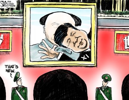 Political cartoon World China Xi Jinping power grab