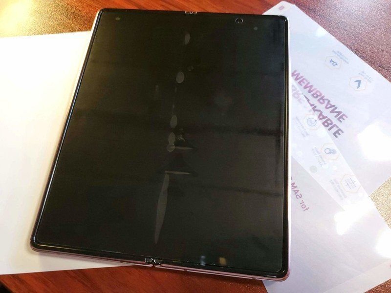 Samsung Galaxy Z Fold 2 Nf Orange Matte Screen Protector Lifestyle