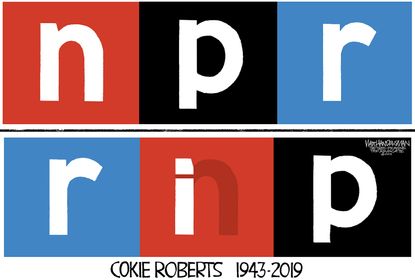Editorial Cartoon U.S. NPR Cokie Roberts RIP