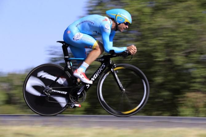 Michele Scarponi (Astana) in his first TT since his move to Astana