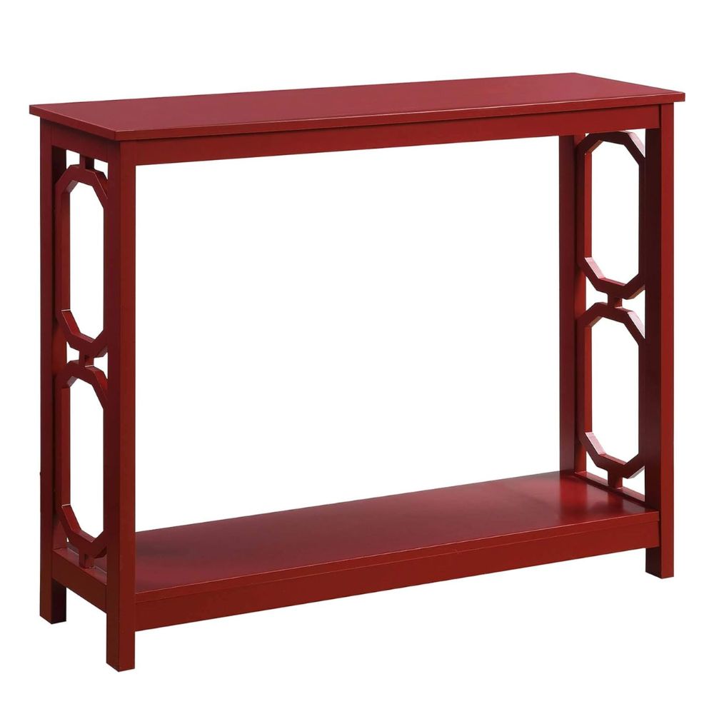 Convenience Concepts Omega Console Table, Cranberry Red