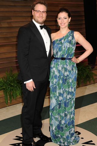 Seth Rogan And Lauren Miller At The Oscars 2014