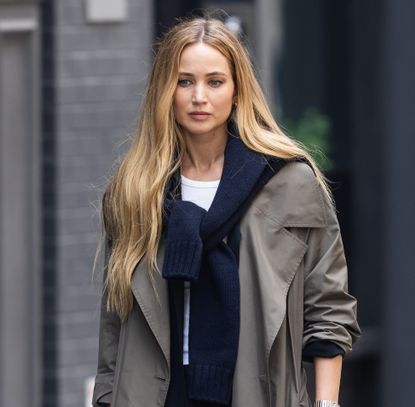 trench coats - jennifer lawrence