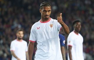 Loic Bade plays during the match between FC Barcelona and Sevilla FC, corresponding to week 10 of LaLiga EA Sports, at the Lluis Companys Stadium in Barcelona, Spain, on October 20, 2024. (Photo by Joan Valls/Urbanandsport /NurPhoto via Getty Images) (Photo by Urbanandsport/NurPhoto via Getty Images) Newcastle target