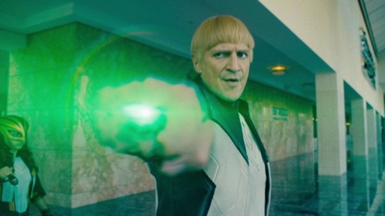 Nathan Fillion as Guy Gardner as shown in the Superman (2025) trailer.