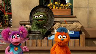 A scene from the TV show Sesame Street