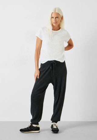 Mae Cashmere Ribbed Joggers