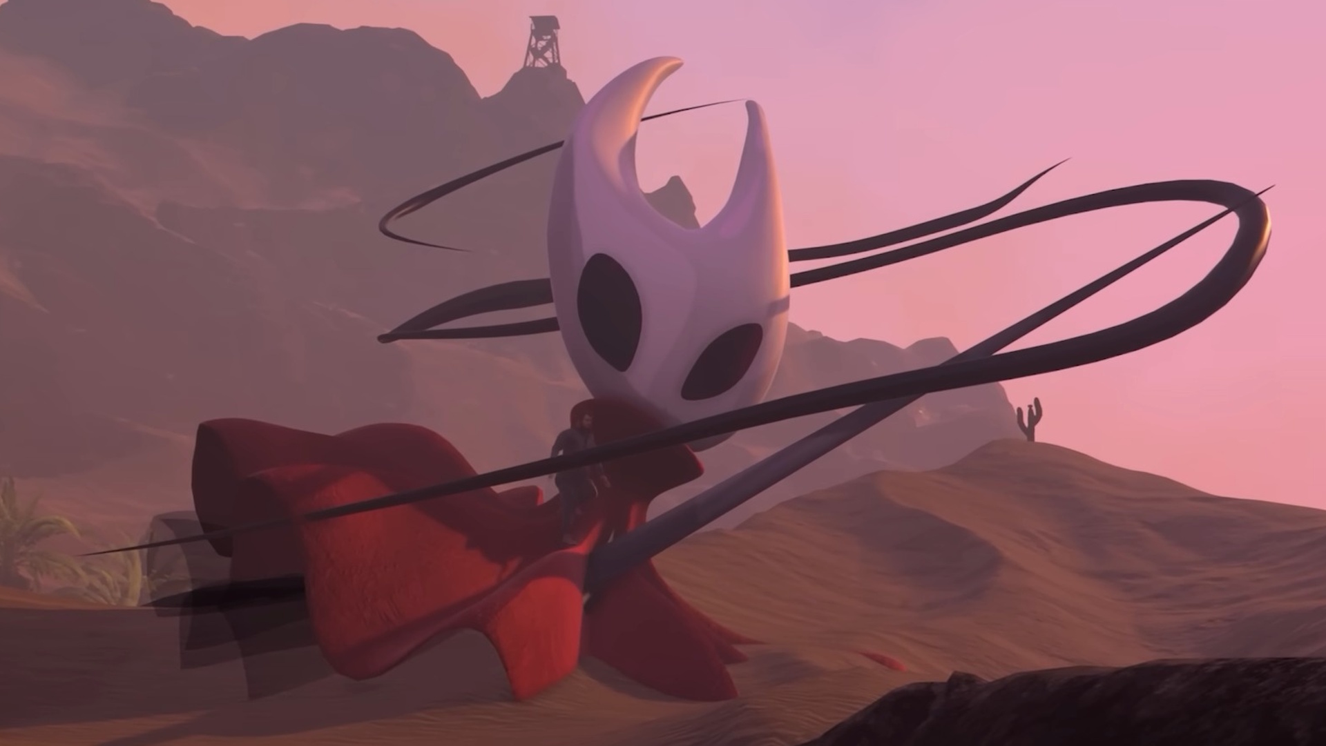 Baby Steps trailer showing Hornet statue from Hollow Knight Silksong 
